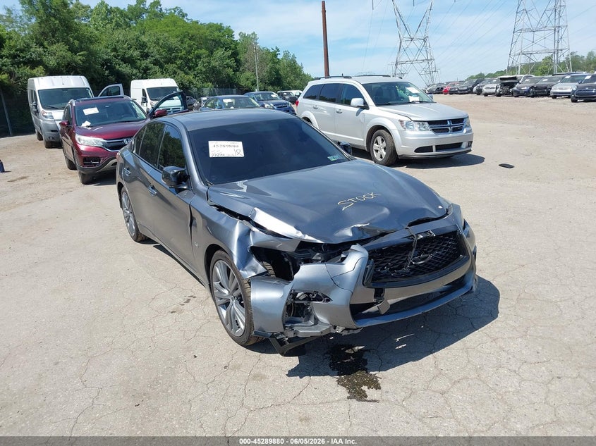 2018 Infiniti Q50 VIN JN1EV7AR8JM444107 IAAI salvage auction — RIGHT FRONT, Salvage Title, sold $2,150 on 2026-07-24 (photo 6)