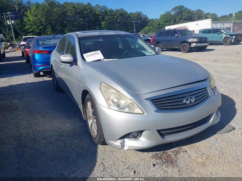 2012 Infiniti G VIN JN1CV6AP8CM629552 IAAI salvage auction — LEFT & RIGHT, Salvage Title, sold $425 on 2026-07-07 (photo 1)