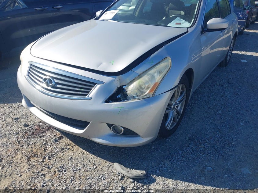 2012 Infiniti G VIN JN1CV6AP8CM629552 IAAI salvage auction — LEFT & RIGHT, Salvage Title, sold $425 on 2026-07-07 (photo 6)