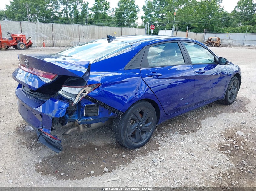 2022 Hyundai Elantra VIN KMHLS4AG0NU367602 IAAI salvage auction — FRONT & REAR, Salvage (Ohio), sold $3,725 on 2026-07-30 (photo 4)