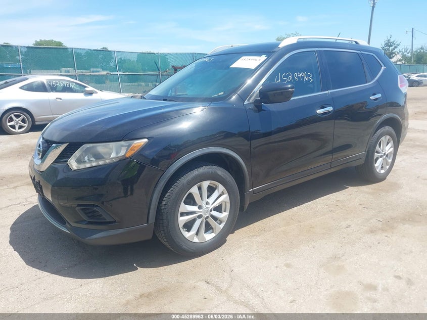 2016 Nissan Rogue VIN KNMAT2MV1GP596928 IAAI salvage auction — SIDE, Clear (Indiana), sold $1,000 on 2026-07-28 (photo 2)