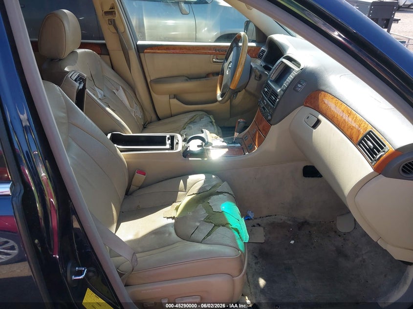 2004 Lexus Ls 430 VIN JTHBN36FX40144456 IAAI salvage auction — NORMAL WEAR, Clear - Dealer Only (California), sold $625 on 2026-07-06 (photo 5)