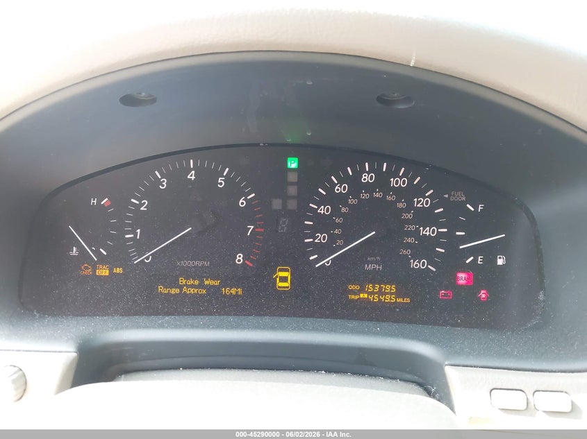 2004 Lexus Ls 430 VIN JTHBN36FX40144456 IAAI salvage auction — NORMAL WEAR, Clear - Dealer Only (California), sold $625 on 2026-07-06 (photo 7)