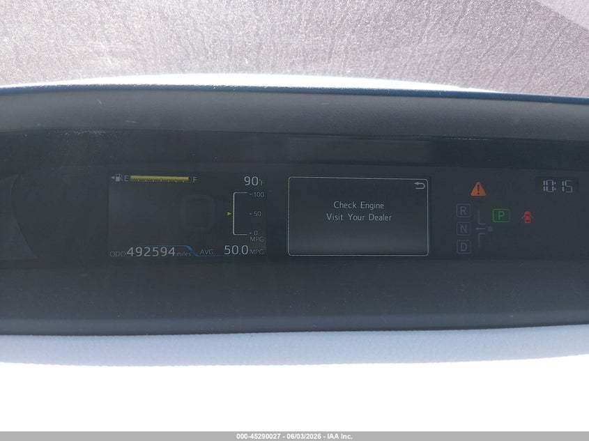 2018 Toyota Prius VIN JTDKARFU6J3063785 IAAI salvage auction — RIGHT FRONT, Clear (Pennsylvania), sold $2,600 on 2026-07-20 (photo 7)