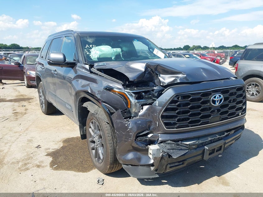 2023 Toyota Sequoia VIN 7SVAAABA9PX013561 IAAI salvage auction — FRONT END, Original (Texas), sold $28,175 on 2026-08-04 (photo 1)