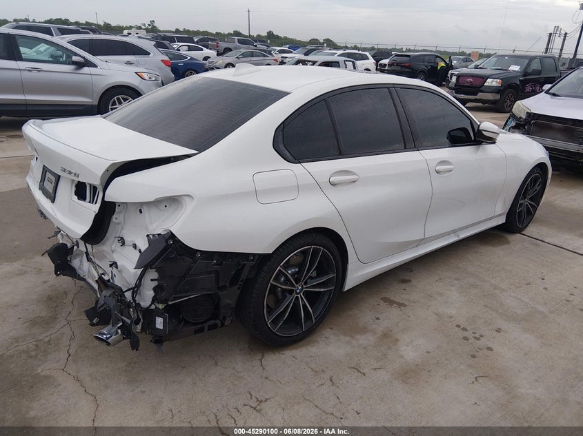 2022 BMW 3er VIN 3MW5R7J0XN8C77655 IAAI salvage auction — REAR END, Salvage Title, sold $14,850 on 2026-08-28 (photo 4)