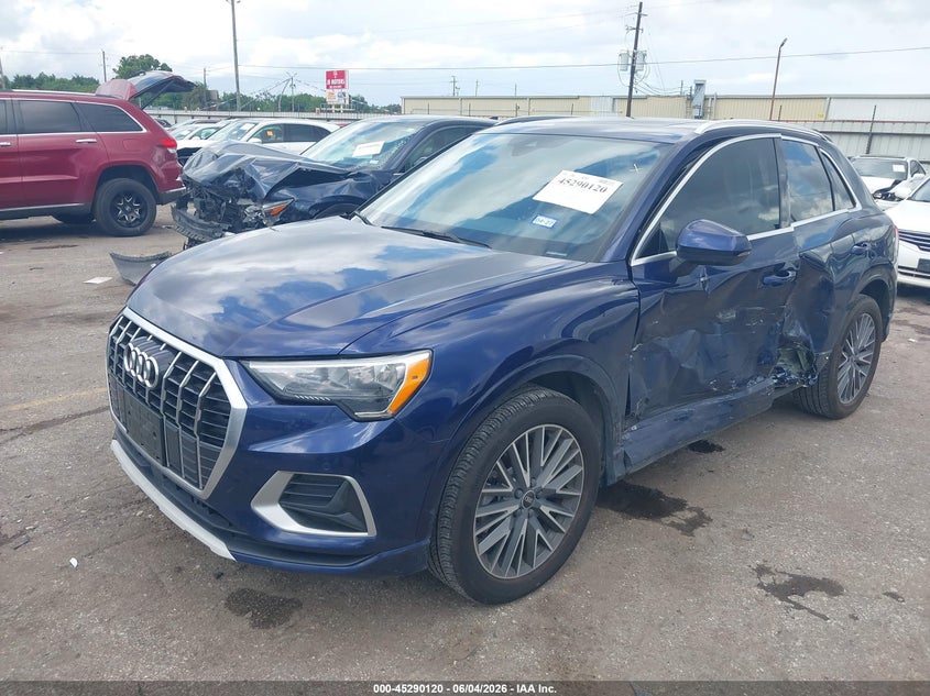 2021 Audi Q3 VIN WA1AUCF34M1081901 IAAI salvage auction — LEFT SIDE, Original (Texas), sold $7,000 on 2026-07-29 (photo 2)