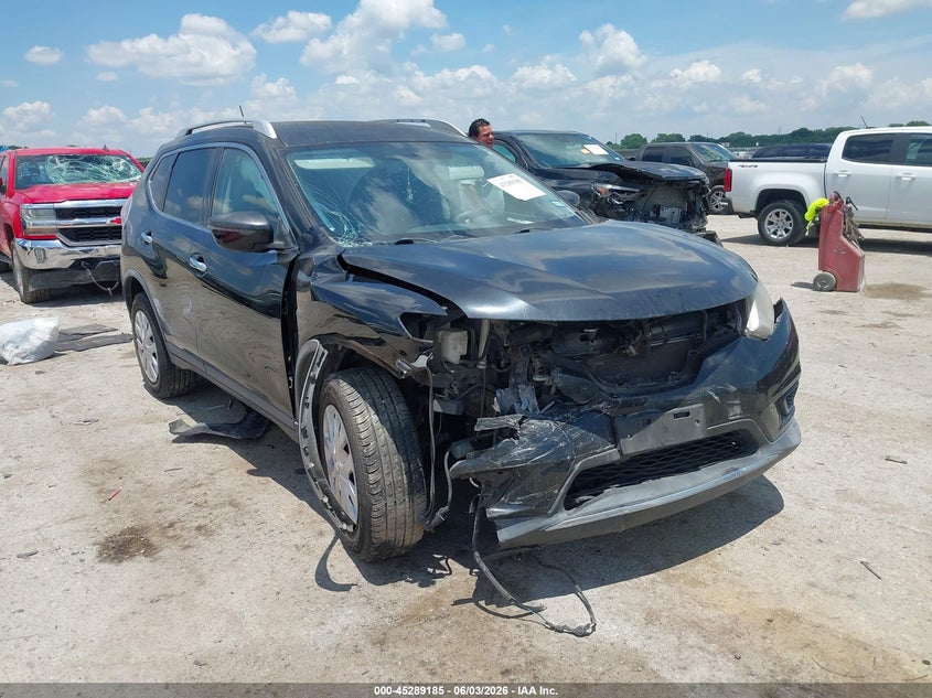2016 Nissan Rogue VIN KNMAT2MT4GP663519 IAAI salvage auction — FRONT END, Salvage (Texas), sold $1,000 on 2026-07-28 (photo 1)