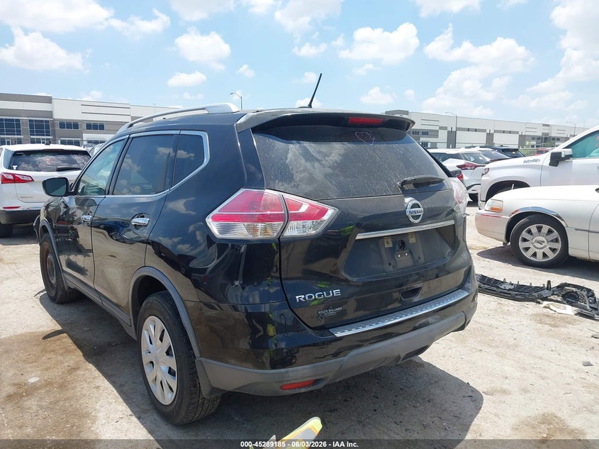 2016 Nissan Rogue VIN KNMAT2MT4GP663519 IAAI salvage auction — FRONT END, Salvage (Texas), sold $1,000 on 2026-07-28 (photo 3)