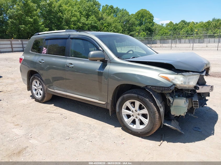 2013 Toyota Highlander VIN 5TDYK3EH5DS110722 IAAI salvage auction — FRONT END, Clear (Tennessee), sold $3,150 on 2026-07-30 (photo 1)