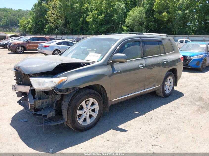2013 Toyota Highlander VIN 5TDYK3EH5DS110722 IAAI salvage auction — FRONT END, Clear (Tennessee), sold $3,150 on 2026-07-30 (photo 2)