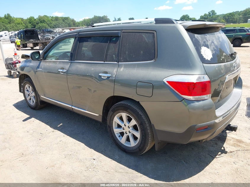 2013 Toyota Highlander VIN 5TDYK3EH5DS110722 IAAI salvage auction — FRONT END, Clear (Tennessee), sold $3,150 on 2026-07-30 (photo 3)