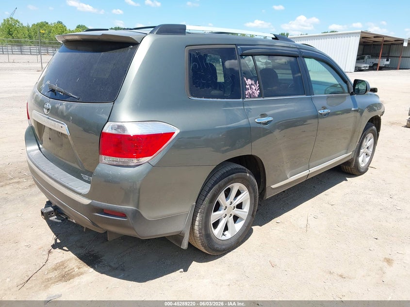 2013 Toyota Highlander VIN 5TDYK3EH5DS110722 IAAI salvage auction — FRONT END, Clear (Tennessee), sold $3,150 on 2026-07-30 (photo 4)
