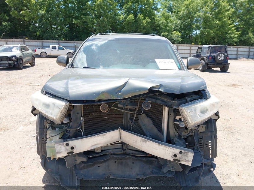 2013 Toyota Highlander VIN 5TDYK3EH5DS110722 IAAI salvage auction — FRONT END, Clear (Tennessee), sold $3,150 on 2026-07-30 (photo 6)