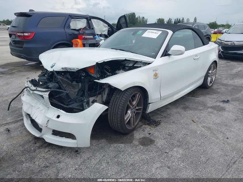 2013 BMW 1er VIN WBAUN7C58DVM27760 IAAI salvage auction — NORMAL WEAR, Clear (Florida), sold $925 on 2026-07-09 (photo 2)