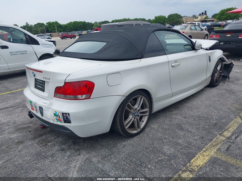 2013 BMW 1er VIN WBAUN7C58DVM27760 IAAI salvage auction — NORMAL WEAR, Clear (Florida), sold $925 on 2026-07-09 (photo 4)