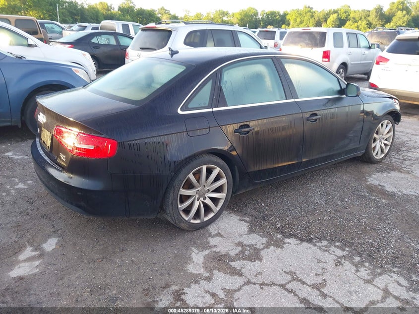 2013 Audi A4 VIN WAUFFAFL8DN030627 IAAI salvage auction — NORMAL WEAR, Original (Kentucky), sold $800 on 2026-07-13 (photo 4)
