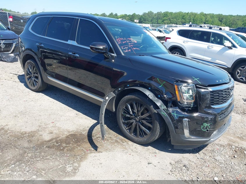 2022 Kia Telluride VIN 5XYP54HC4NG251658 IAAI salvage auction — LEFT SIDE, Salvage Title, sold $8,825 on 2026-07-24 (photo 1)