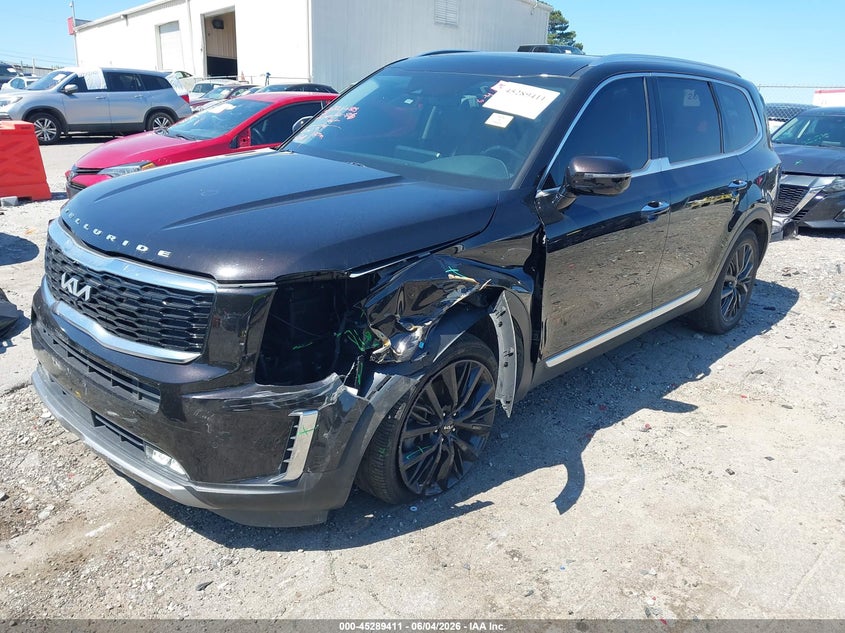 2022 Kia Telluride VIN 5XYP54HC4NG251658 IAAI salvage auction — LEFT SIDE, Salvage Title, sold $8,825 on 2026-07-24 (photo 2)