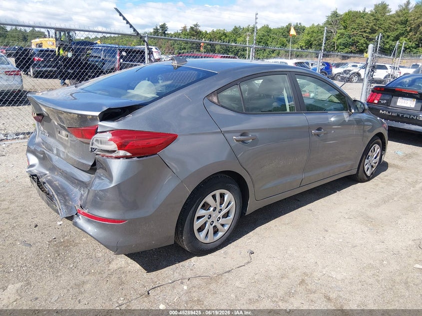 2017 Hyundai Elantra VIN KMHD74LF8HU071399 IAAI salvage auction — REAR END, Salvage (Idaho), sold $1,200 on 2026-07-17 (photo 4)