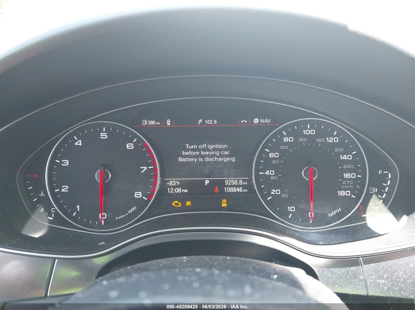 2014 Audi A6 VIN WAUGFAFC3EN042089 IAAI salvage auction — FRONT END, Salvage (Virginia), sold $925 on 2026-07-28 (photo 7)