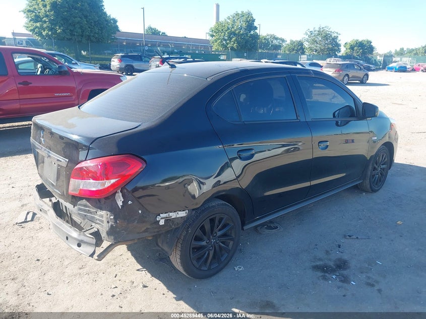 2020 Mitsubishi Mirage VIN ML32F4FJ4LHF04772 IAAI salvage auction — REAR END, Salvage Title, sold $1,600 on 2026-07-11 (photo 4)