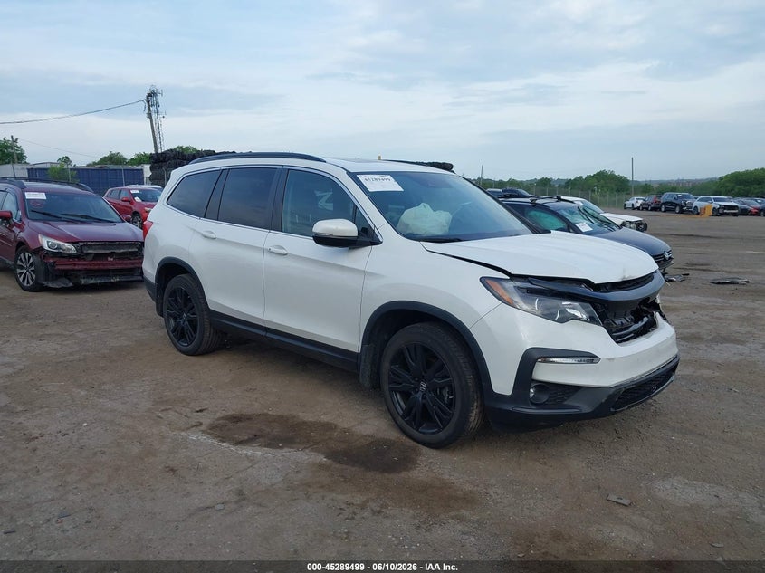 2022 Honda Pilot VIN 5FNYF6H29NB055016 IAAI salvage auction — FRONT END, Salvage (Pennsylvania), sold $10,200 on 2026-07-24 (photo 1)