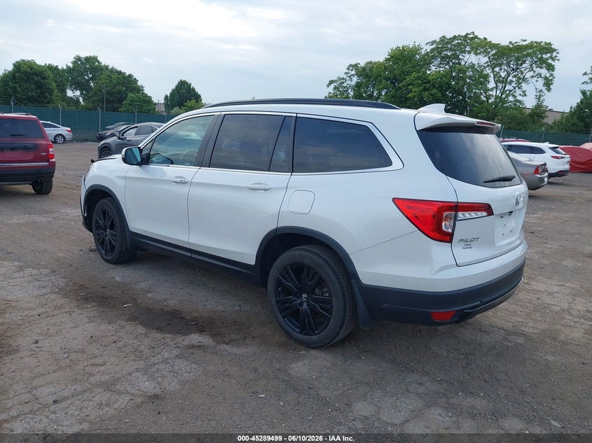 2022 Honda Pilot VIN 5FNYF6H29NB055016 IAAI salvage auction — FRONT END, Salvage (Pennsylvania), sold $10,200 on 2026-07-24 (photo 3)