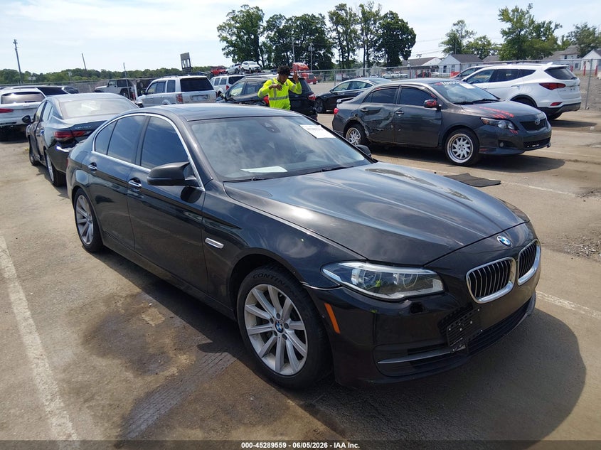 2014 BMW 5er VIN WBA5B1C57ED483805 IAAI salvage auction — LEFT REAR, Salvage Title, sold $1,850 on 2026-07-20 (photo 1)