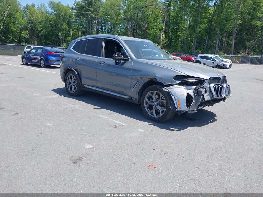 2024 BMW X3 VIN WBX57DP03RN303596 IAAI salvage auction — RIGHT SIDE, Salvage Title, sold $16,100 on 2026-07-23 (photo 1)