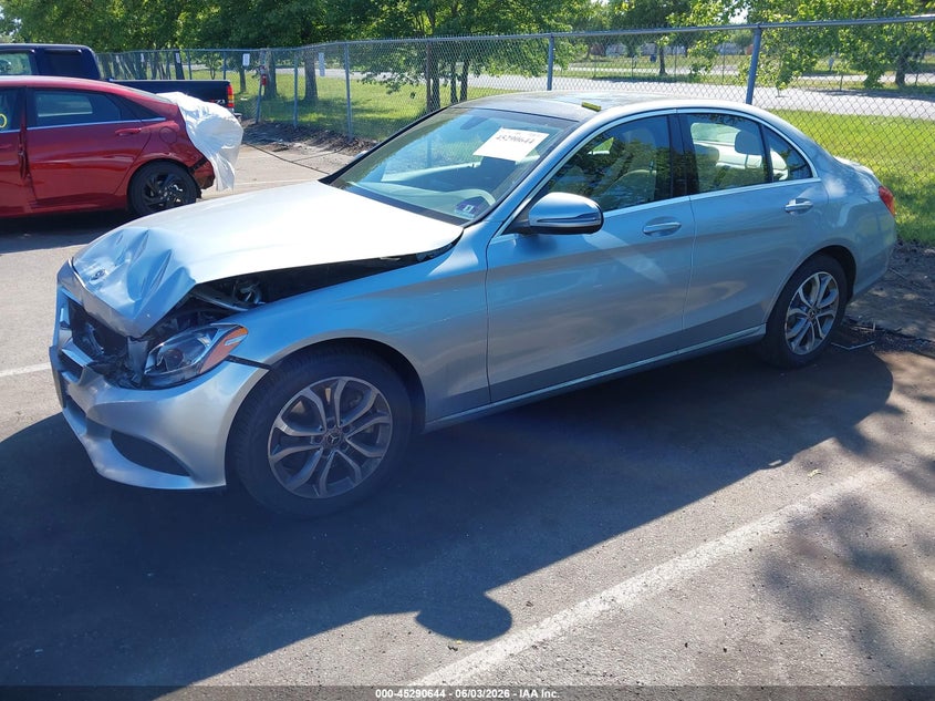 2018 Mercedes-benz C-klasse VIN WDDWF4KB4JR327874 IAAI salvage auction — FRONT END, Salvage Title, sold $5,425 on 2026-07-27 (photo 2)