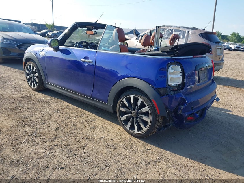 2019 Mini Convertible VIN WMWWG9C57K3E40560 IAAI salvage auction — REAR END, Salvage Title, sold $3,400 on 2026-07-09 (photo 3)
