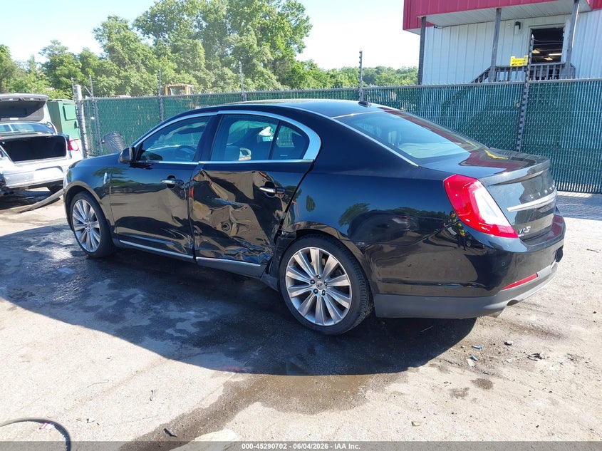 2015 Lincoln Mks VIN 1LNHL9FT2FG608579 IAAI salvage auction — LEFT SIDE, Salvage - Greater Than 75% (Maryland), sold $1,350 on 2026-09-25 (photo 3)