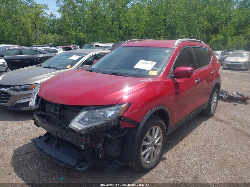 2017 Nissan Rogue VIN JN8AT2MVXHW281122 IAAI salvage auction — FRONT END, Salvage Title, sold $925 on 2026-07-28 (photo 2)