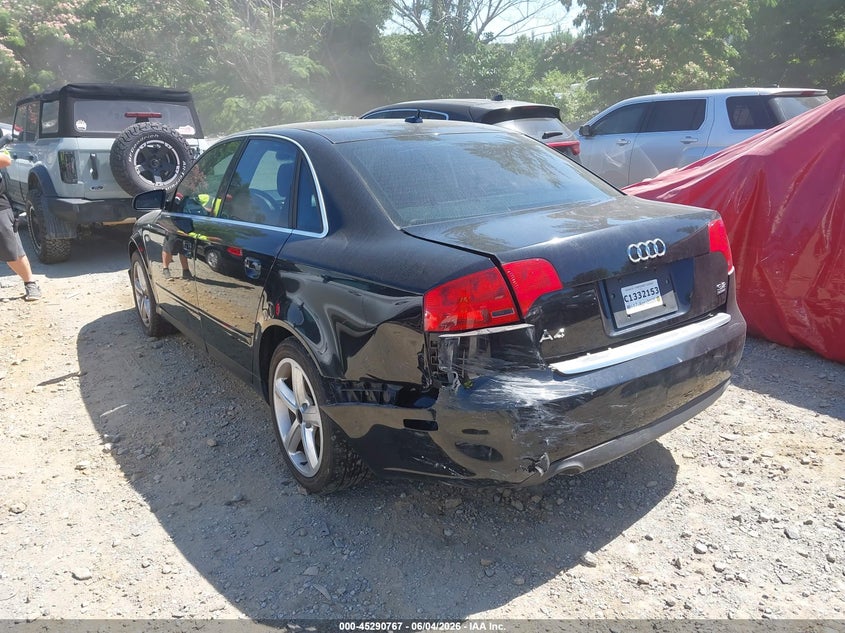 2007 Audi A4 VIN WAUDH78EX7A251371 IAAI salvage auction — REAR END, Bill Of Sale (Georgia), sold $25 on 2026-07-21 (photo 3)