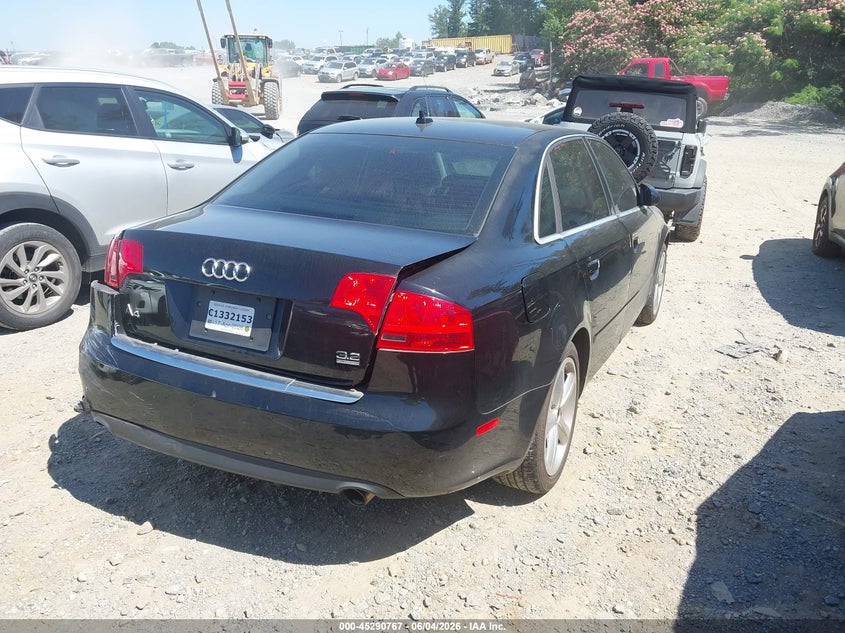 2007 Audi A4 VIN WAUDH78EX7A251371 IAAI salvage auction — REAR END, Bill Of Sale (Georgia), sold $25 on 2026-07-21 (photo 4)
