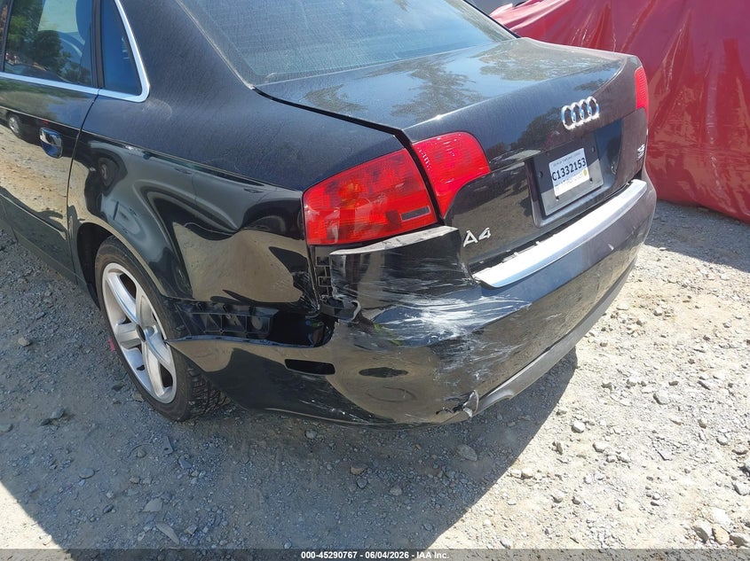 2007 Audi A4 VIN WAUDH78EX7A251371 IAAI salvage auction — REAR END, Bill Of Sale (Georgia), sold $25 on 2026-07-21 (photo 6)