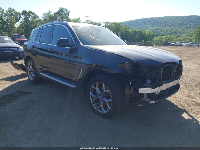 2022 BMW X3 VIN WBX57DP00NN181550 IAAI salvage auction — FRONT END, Salvage Title, sold $14,500 on 2026-07-24 (photo 1)