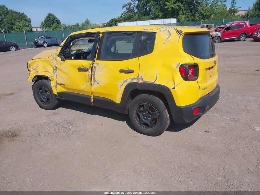 2018 Jeep Renegade VIN ZACCJBAB4JPH71658 IAAI salvage auction — FRONT END, Wait Title, sold $450 on 2026-08-07 (photo 3)