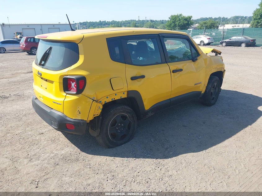 2018 Jeep Renegade VIN ZACCJBAB4JPH71658 IAAI salvage auction — FRONT END, Wait Title, sold $450 on 2026-08-07 (photo 4)