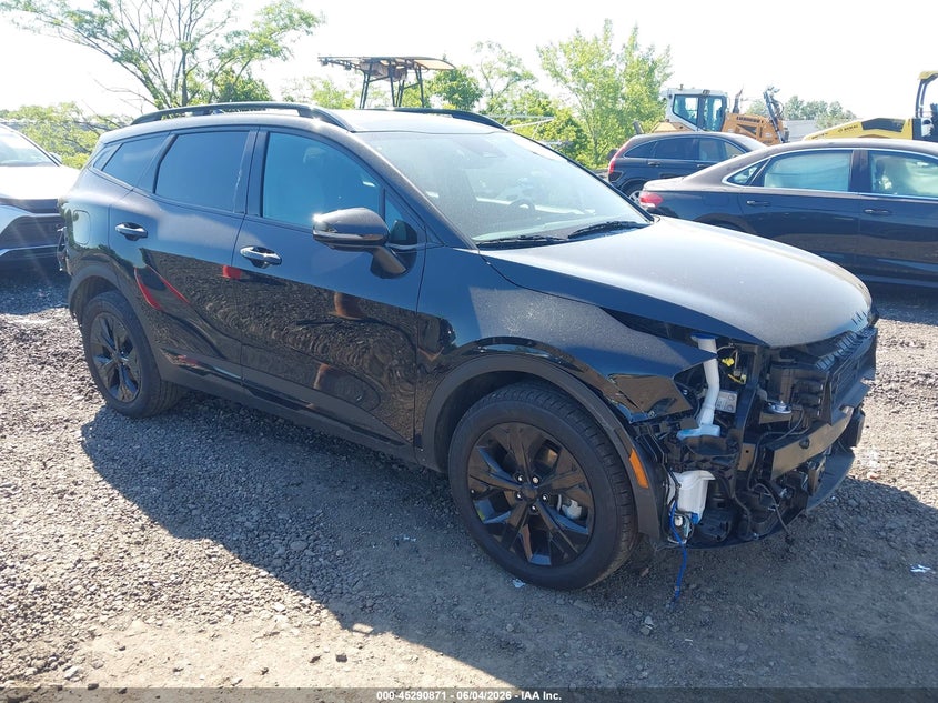 2025 Kia Sportage VIN KNDPZDDH1S7248330 IAAI salvage auction — FRONT & REAR, Salvage Title, sold $13,950 on 2026-07-07 (photo 1)