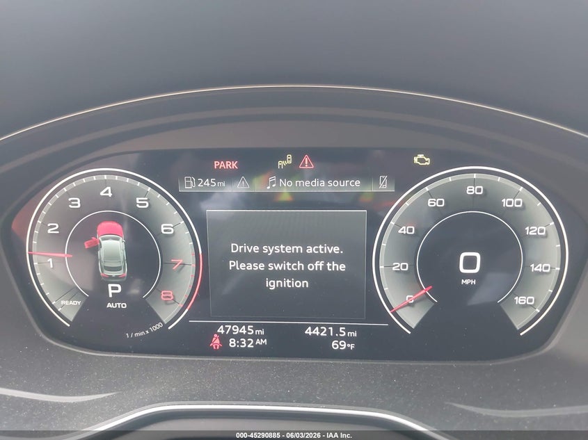 2021 Audi A5 VIN WAUFACF51MA045389 IAAI salvage auction — LEFT FRONT, Salvage Title, sold $9,200 on 2026-07-13 (photo 7)