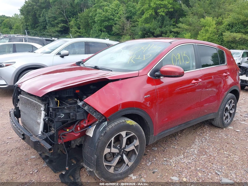 2021 Kia Sportage VIN KNDPMCAC0M7896052 IAAI salvage auction — FRONT END, Salvage Title, sold $2,450 on 2026-07-15 (photo 2)