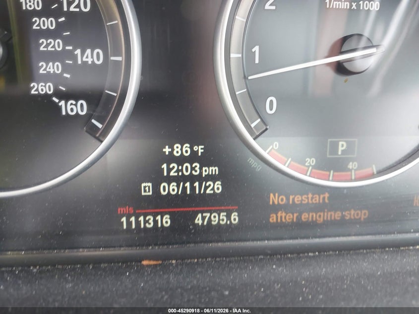 2011 BMW 5 series VIN WBAFU7C55BDU56082 IAAI salvage auction — SIDE, Salvage (Ohio), sold $2,100 on 2026-07-09 (photo 7)