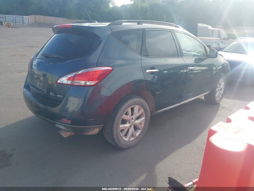 2011 Nissan Murano VIN JN8AZ1MW0BW176436 IAAI salvage auction — NORMAL WEAR, Clear (Wyoming), sold $275 on 2026-07-09 (photo 4)