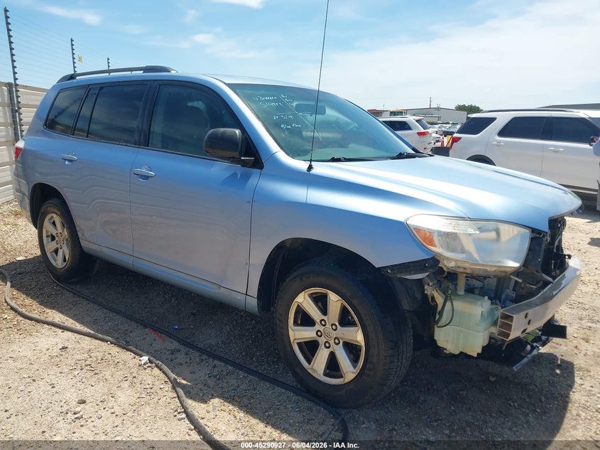 2010 Toyota Highlander VIN JTEZK3EH8A2105209 IAAI salvage auction — FRONT END, Salvage (Alabama), sold $1,150 on 2026-07-14 (photo 1)