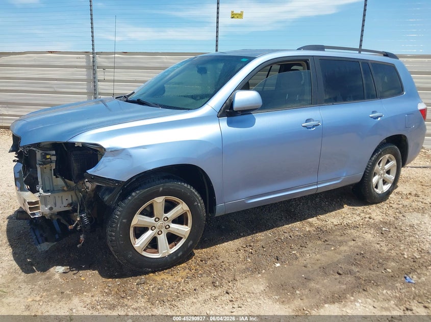 2010 Toyota Highlander VIN JTEZK3EH8A2105209 IAAI salvage auction — FRONT END, Salvage (Alabama), sold $1,150 on 2026-07-14 (photo 2)