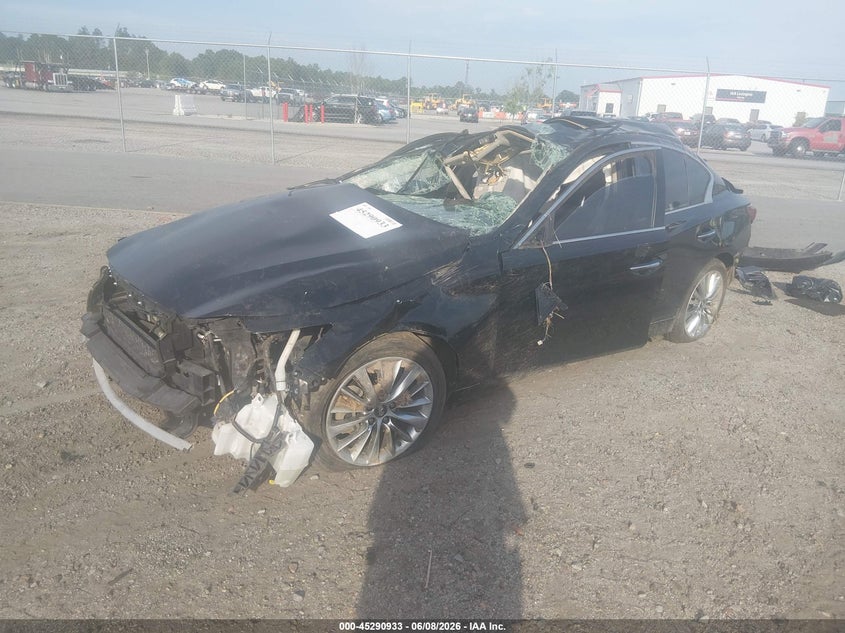 2021 Infiniti Q50 VIN JN1EV7BR0MM756215 IAAI salvage auction — ROLLOVER, Salvage Title, sold $450 on 2026-07-08 (photo 2)