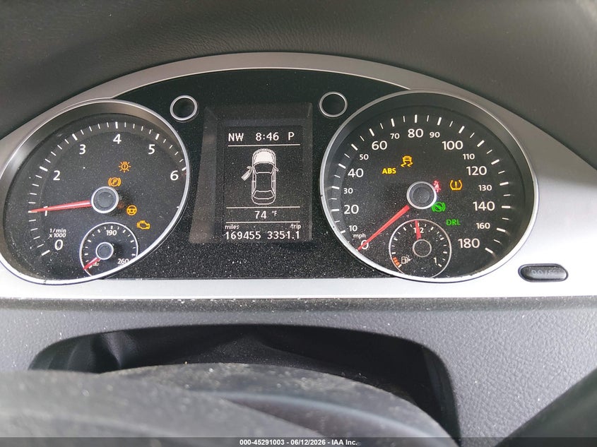 2011 Volkswagen Cc VIN WVWMN7AN7BE729480 IAAI salvage auction — ROOF, Salvage (West Virginia), sold $125 on 2026-07-22 (photo 7)