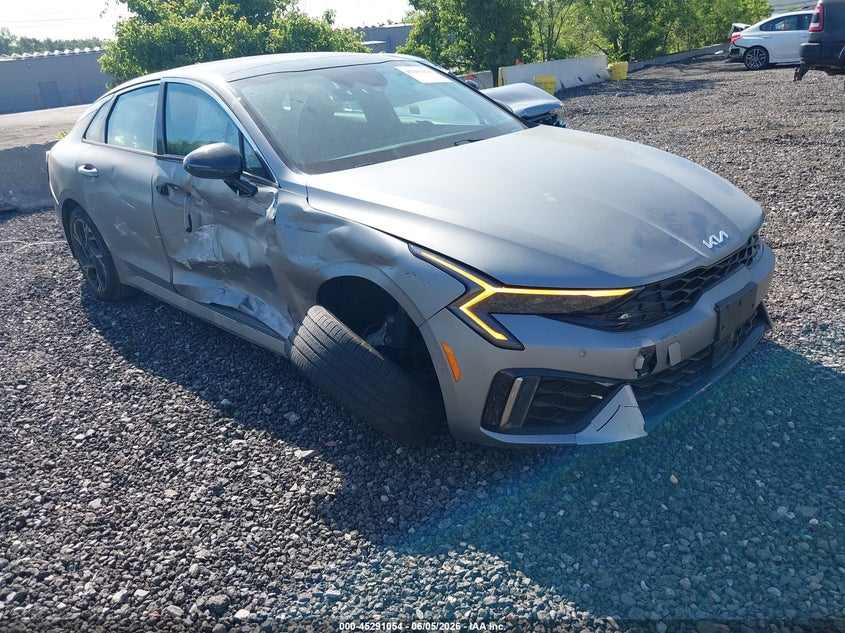 2025 Kia K5 VIN KNAG64J73S5357787 IAAI salvage auction — RIGHT SIDE, Salvage Title, sold $9,950 on 2026-07-28 (photo 1)